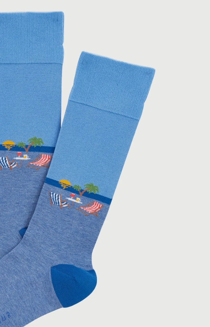 Chaussettes en coton - Transat Bleu