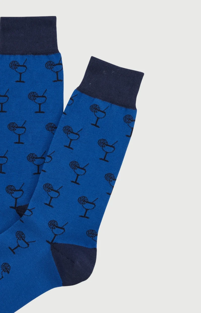 Chaussettes en coton - Apéro Bleu