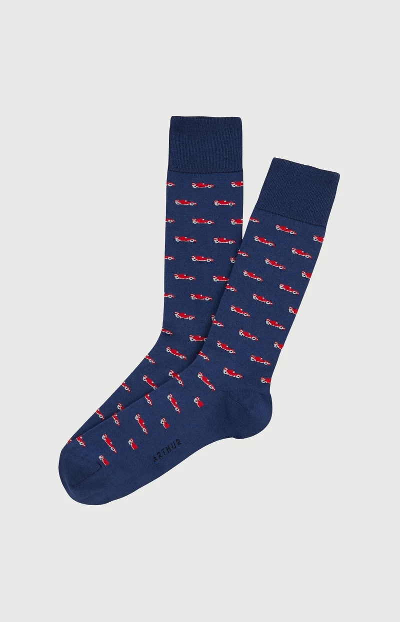 Chaussettes en coton - Formule 1 Marine