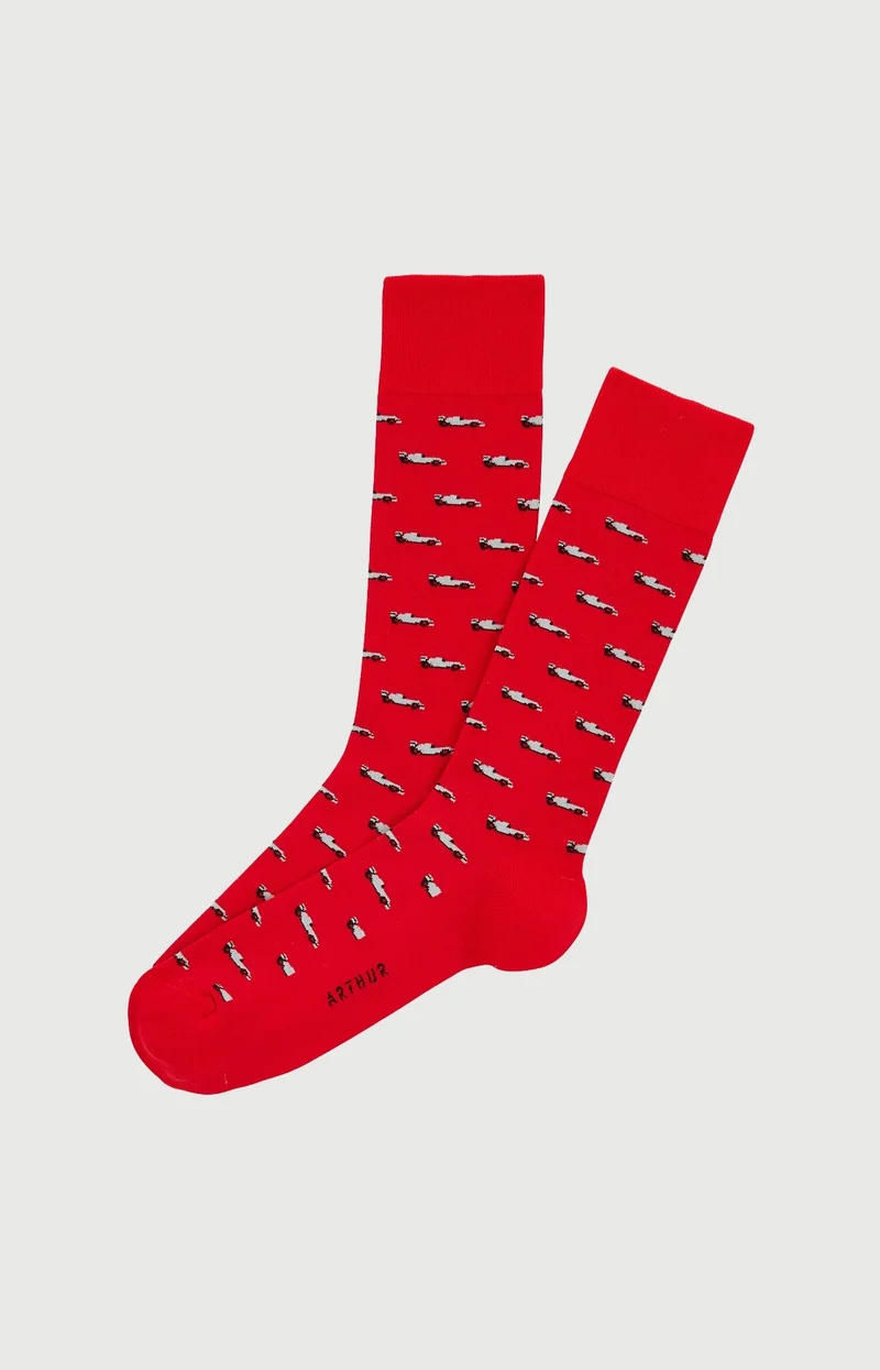 Chaussettes en coton - Formule 1 Rouge