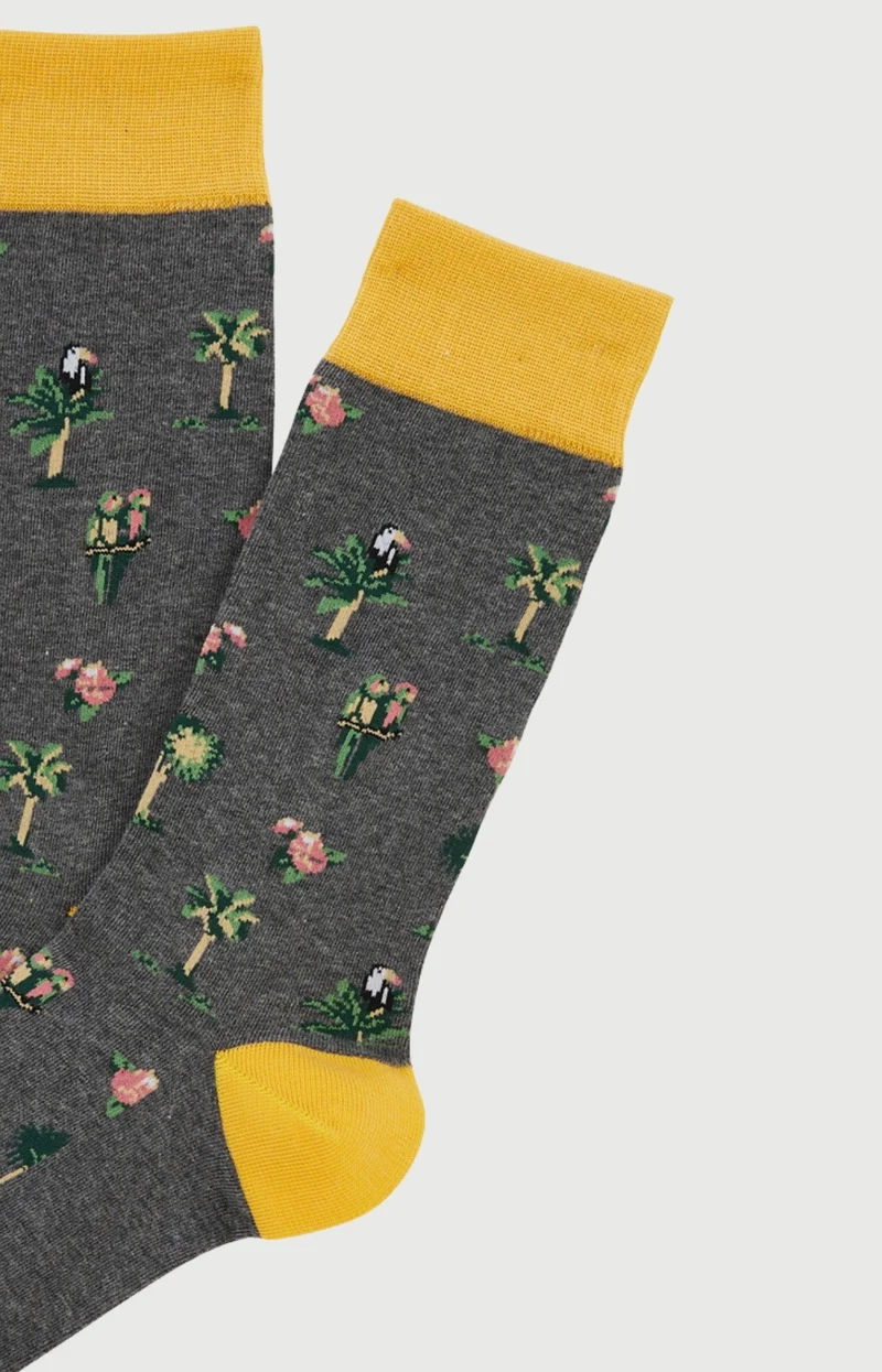 Chaussettes en coton - Perroquet Gris