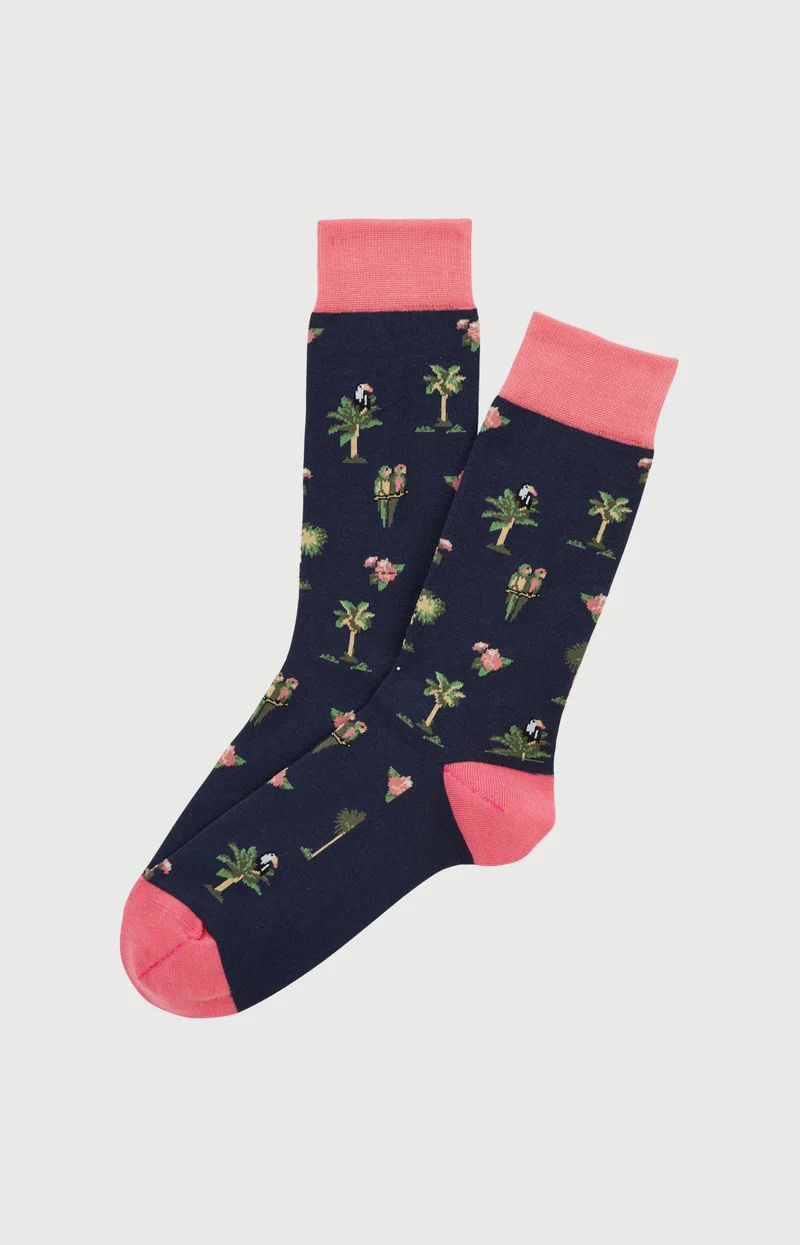 Chaussettes en coton - Perroquet Marine
