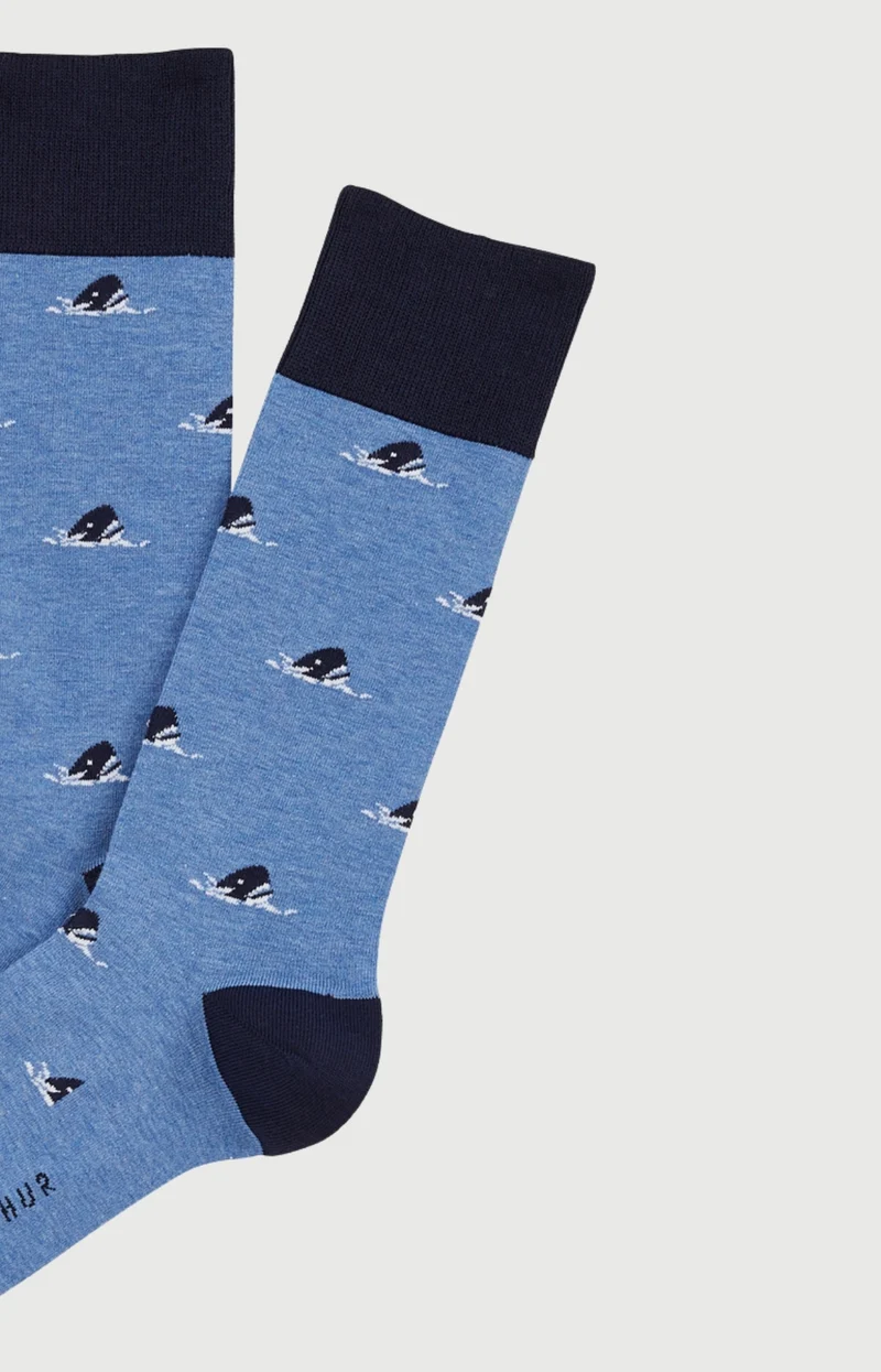 Chaussettes en coton - Les dents de l'amour Denim