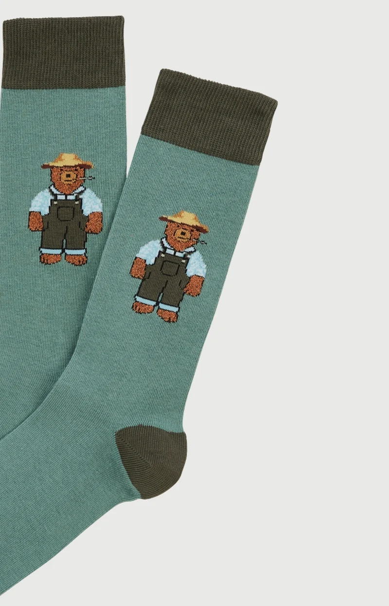 Chaussettes en coton - Pré à rêver Kaki
