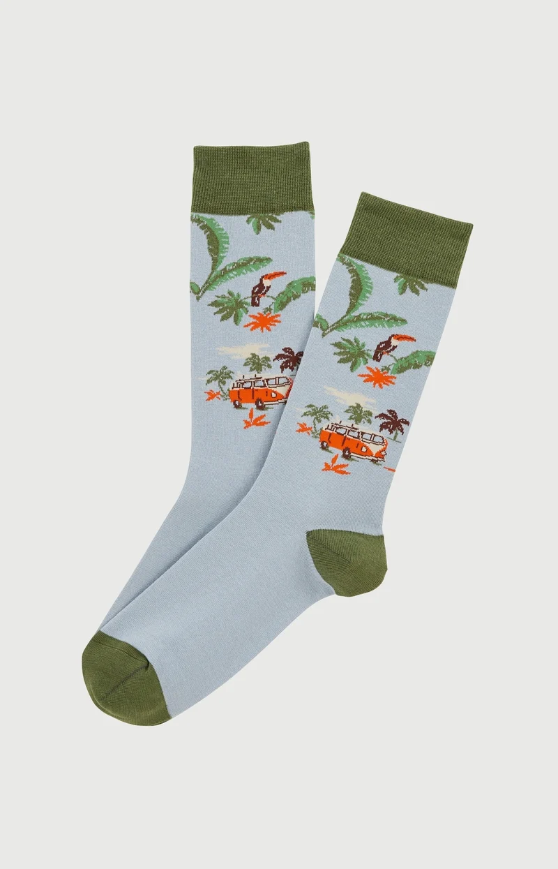 Chaussettes en coton - Van Life Ciel
