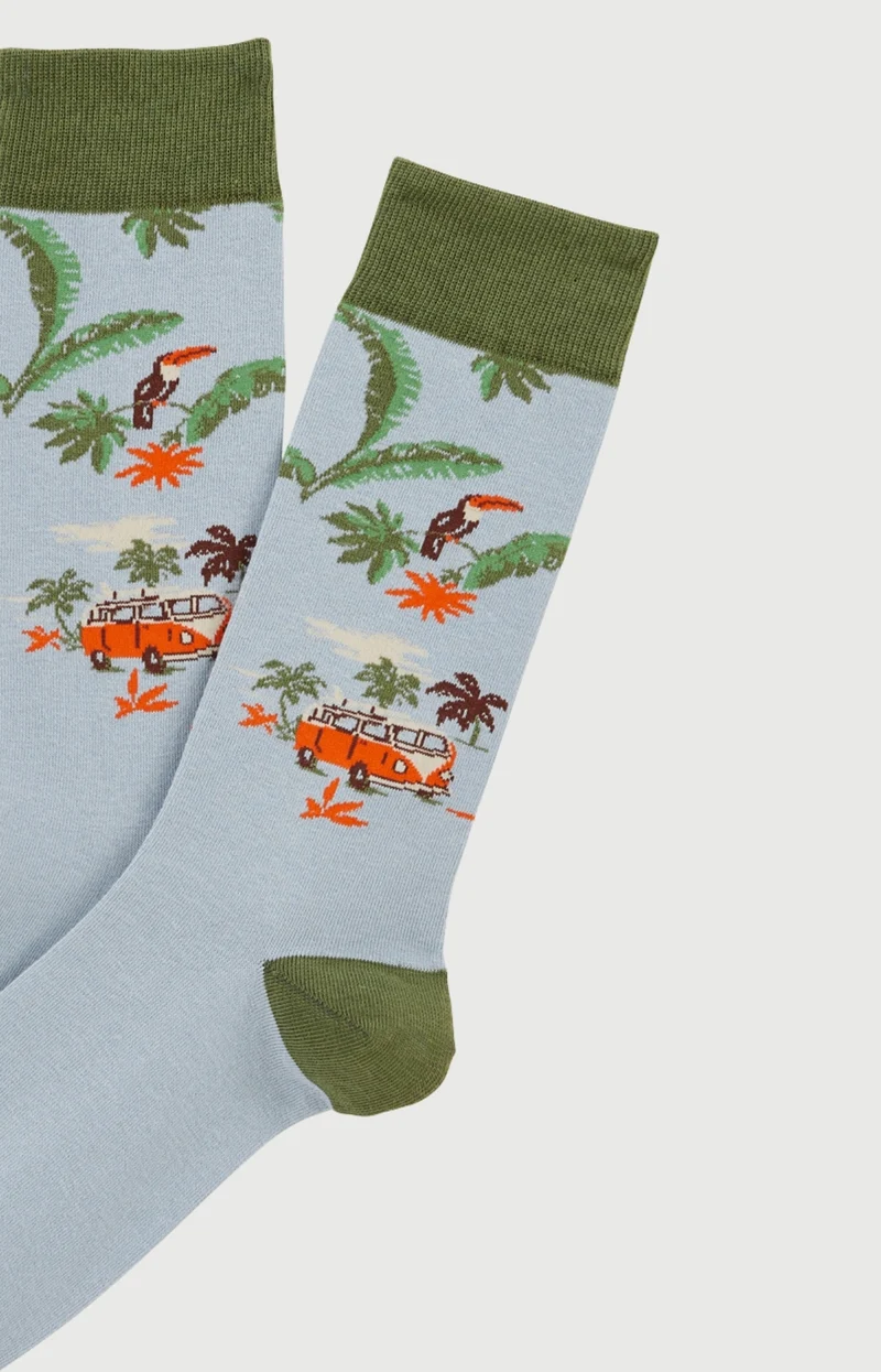 Chaussettes en coton - Van Life Ciel