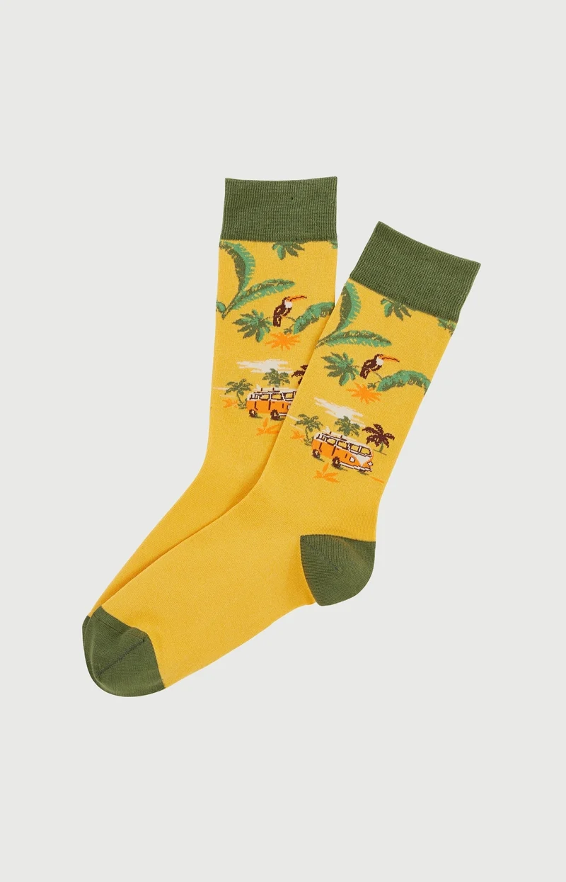 Chaussettes en coton - Van Life Jaune