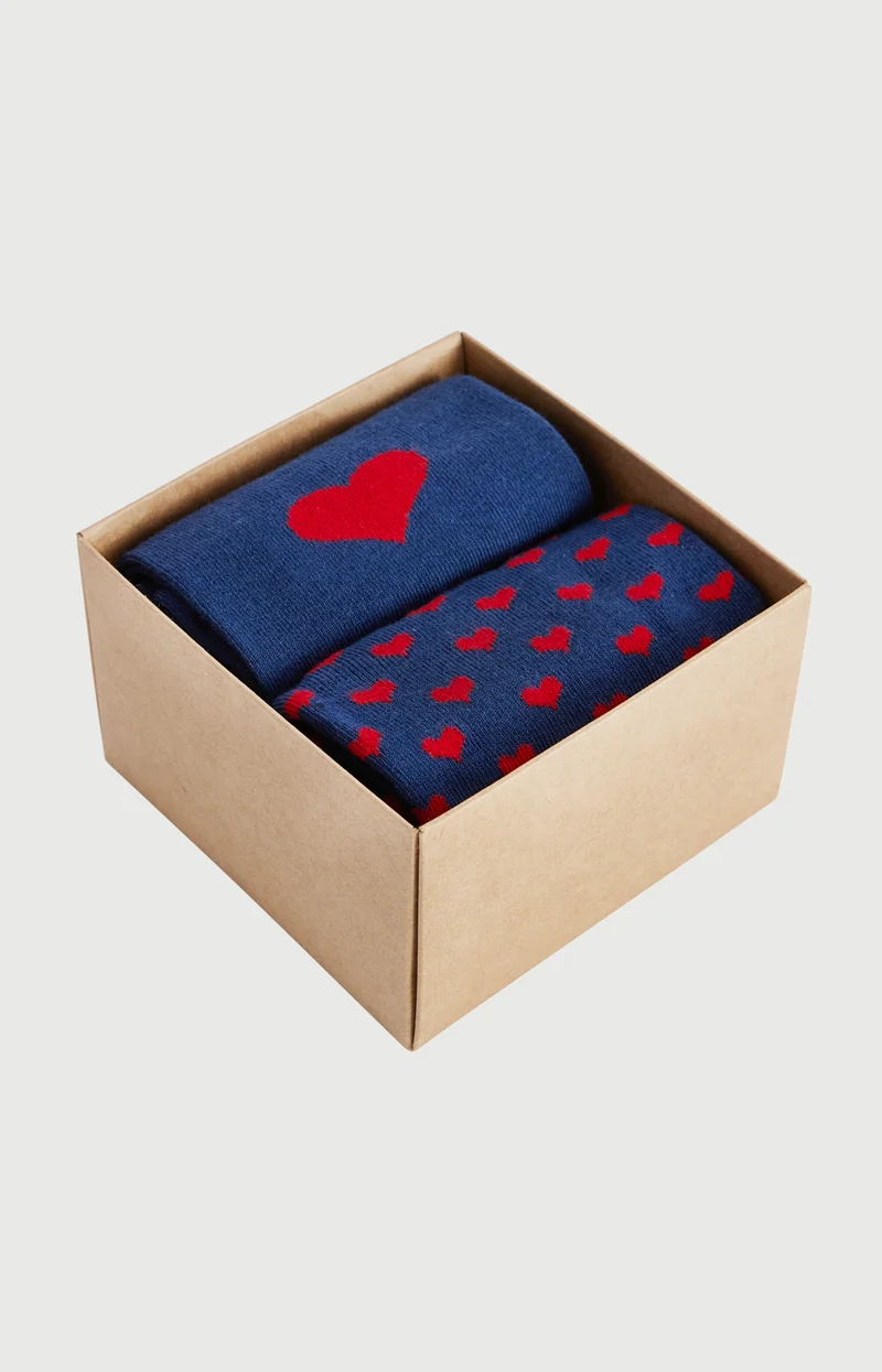 Pack 2 chaussettes en coton - Saint Valentin