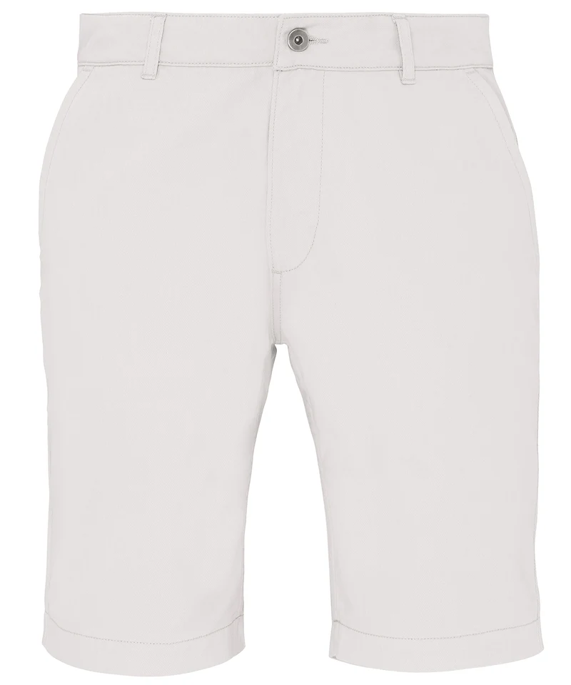 White - Men's chino shorts
