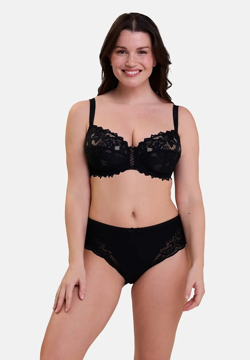 Lot de 2 slips midi Duo Douceur Coton Noir
