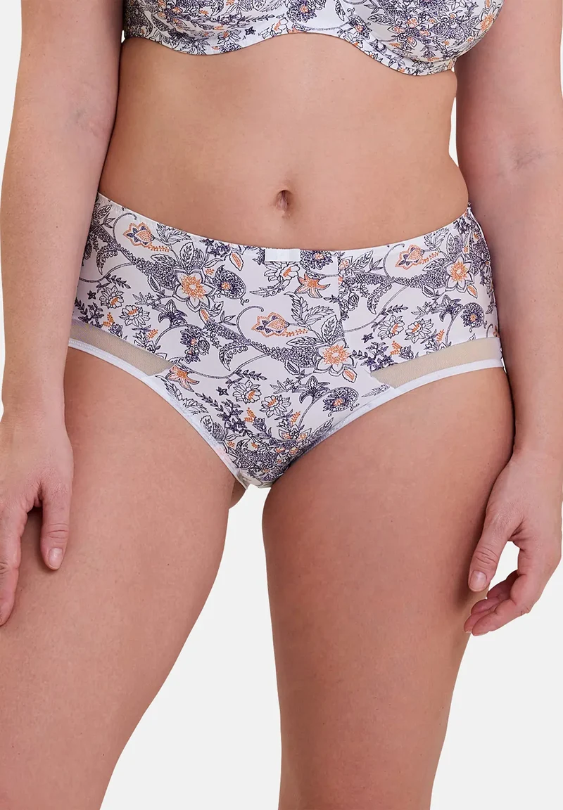Shorty Complice Imprimé Paisley Mûre et Mandarine