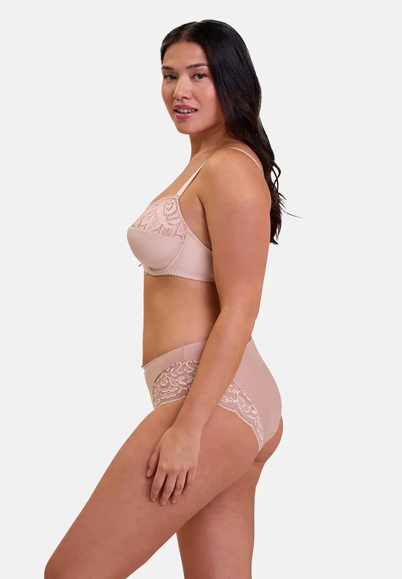 Lot de 2 slips midi Duo Douceur Coton Beige Blush