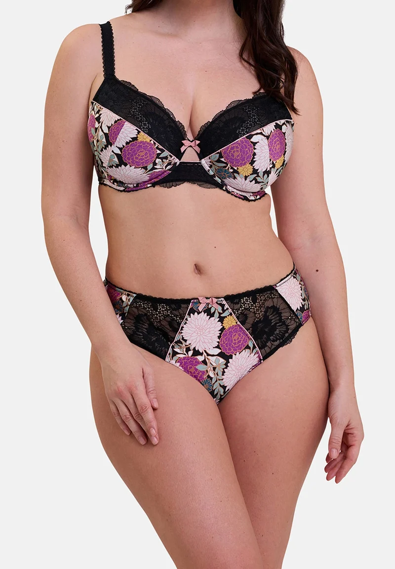 Slip Aurélie Imprimé Dahlia Foncé