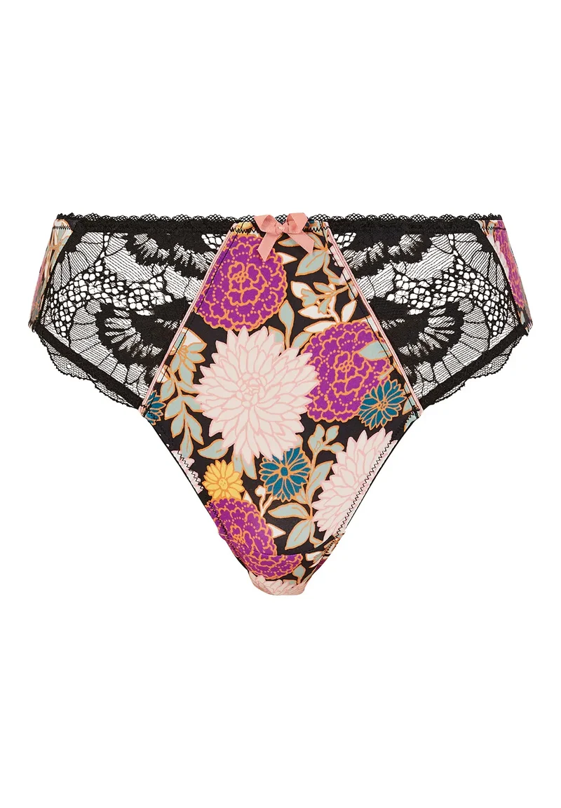 Slip Aurélie Imprimé Dahlia Foncé