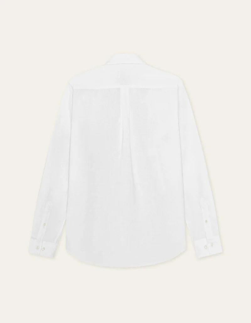 Les Deux COTTON LINEN L/S SHIRT White