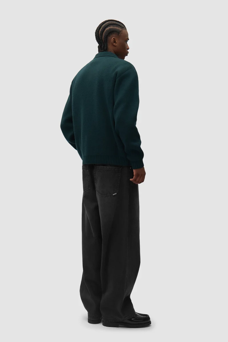 Arte Antwerp CABLE KNIT ZIP CARDIGAN Green