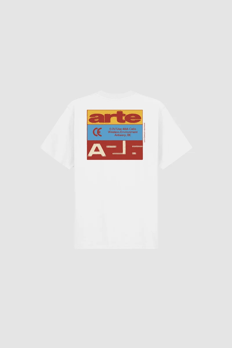 Arte Antwerp TRICOLOR SERIAL S/S TEE White