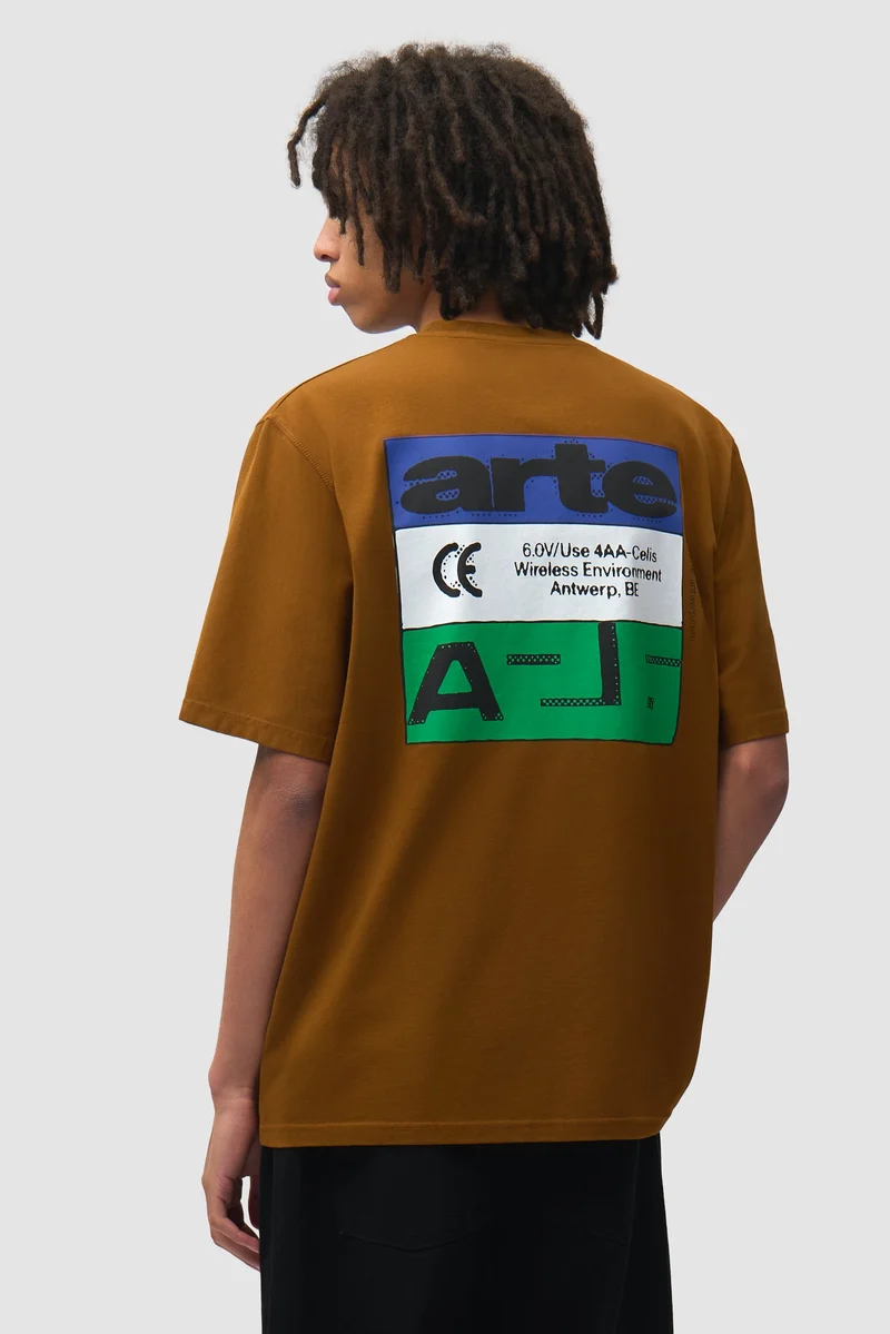Arte Antwerp TRICOLOR SERIAL S/S TEE Brown