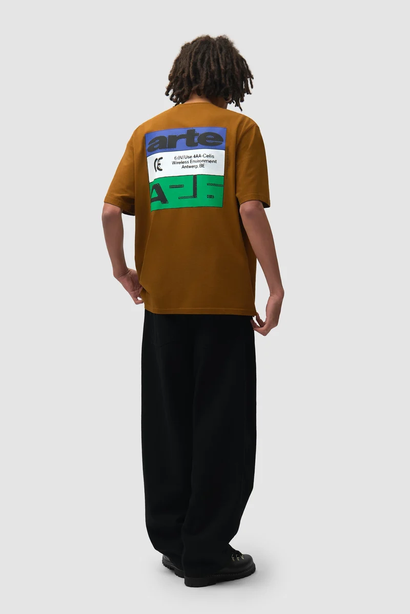 Arte Antwerp TRICOLOR SERIAL S/S TEE Brown