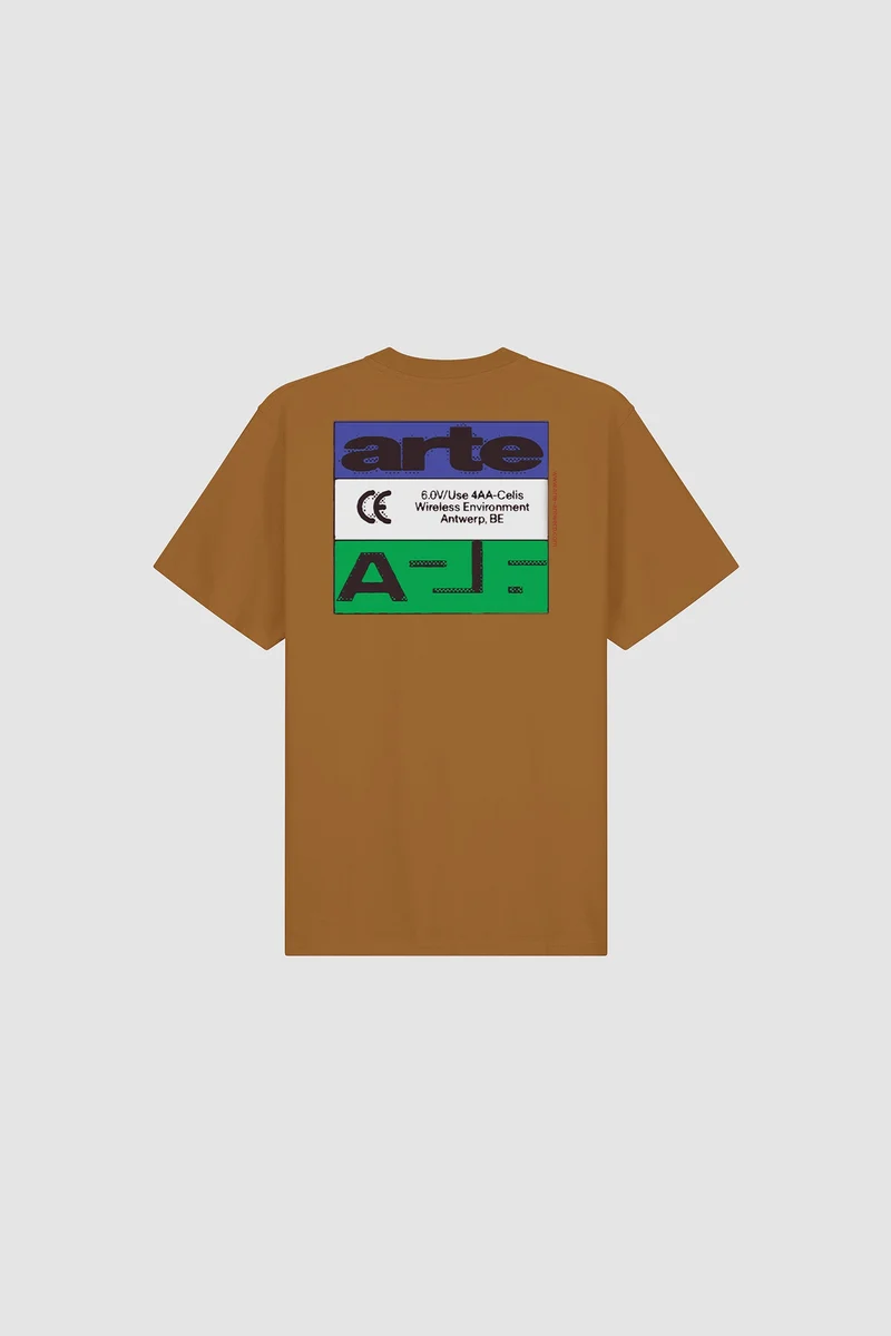 Arte Antwerp TRICOLOR SERIAL S/S TEE Brown