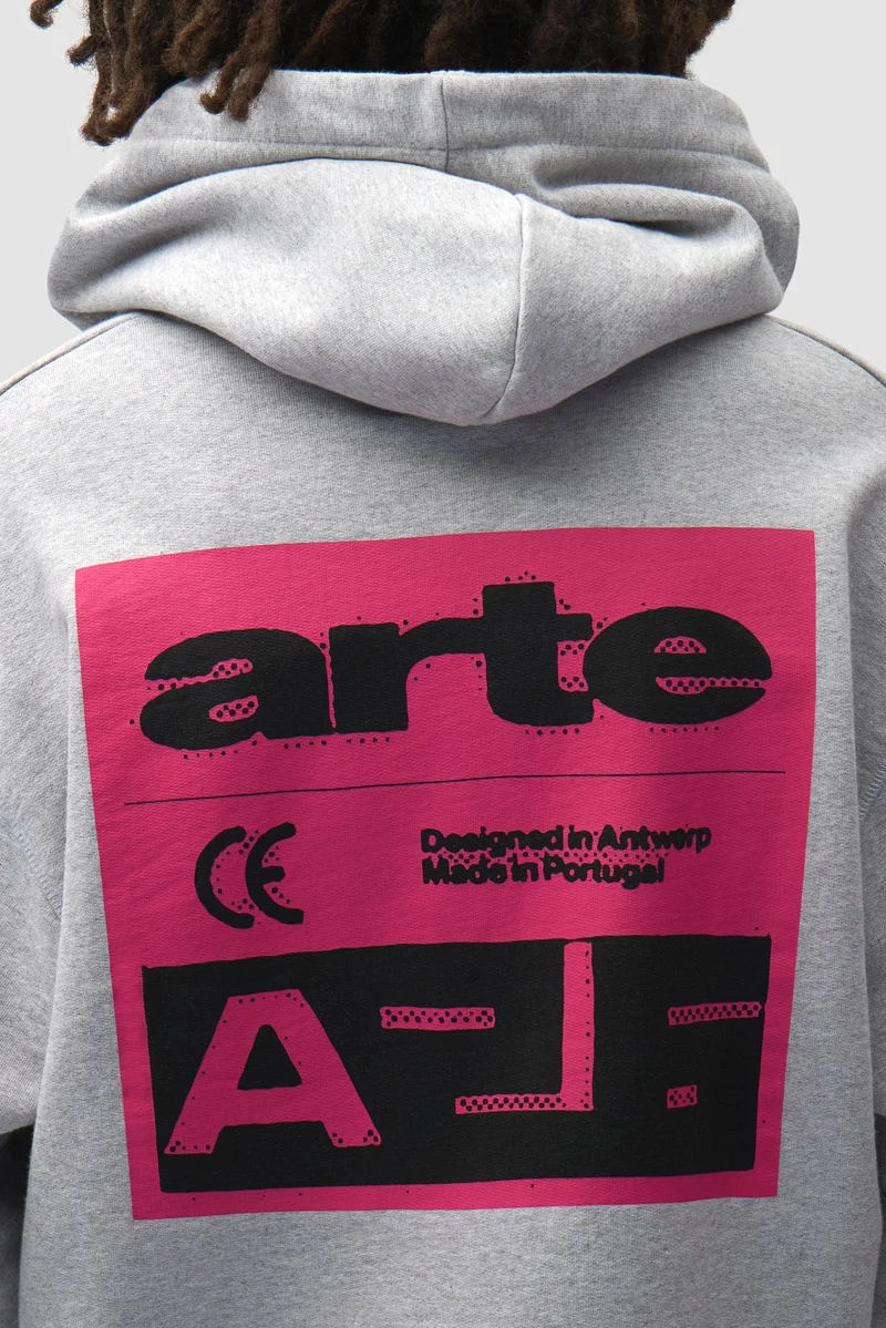 Arte Antwerp PINK SERIAL HOODIE Grey