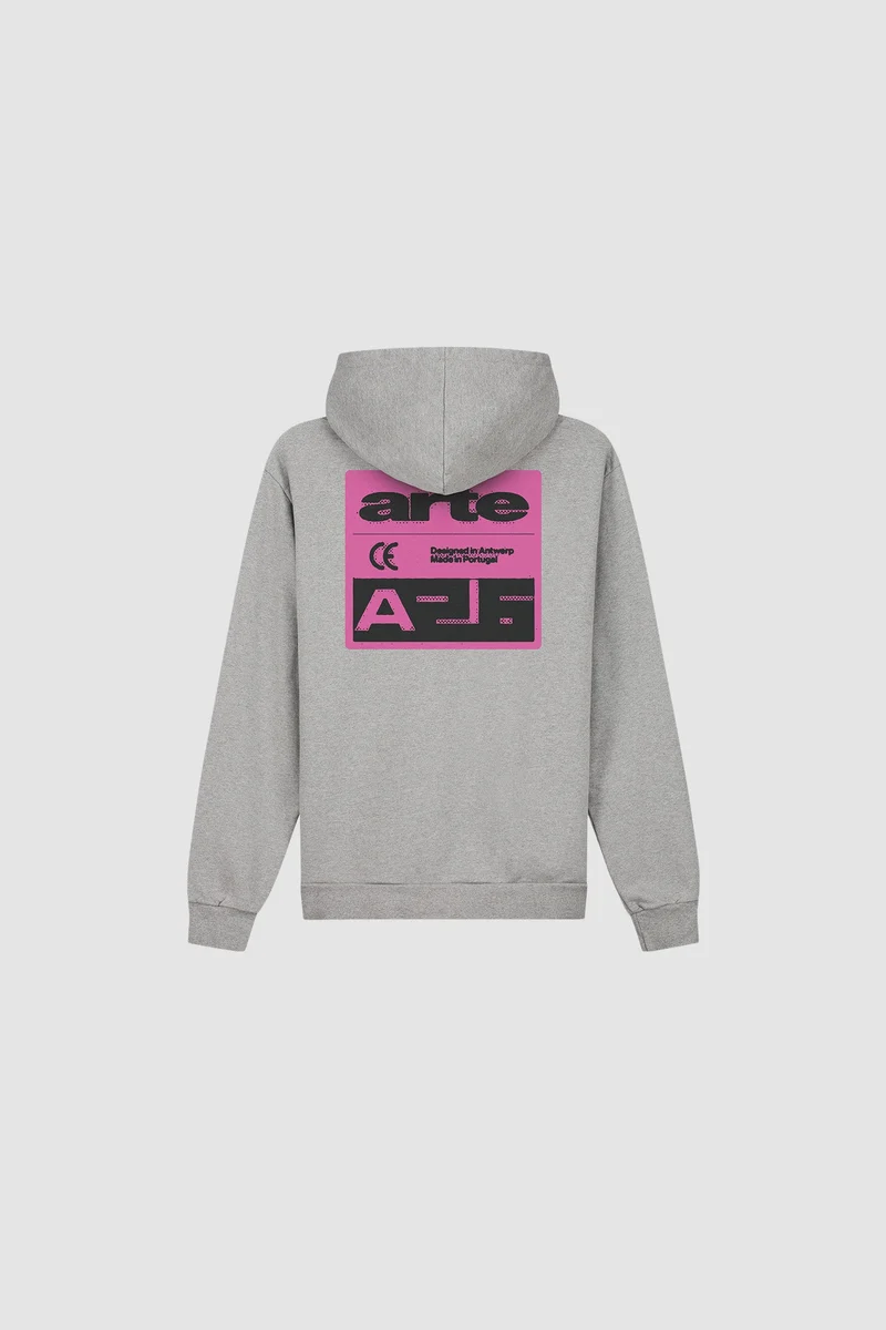 Arte Antwerp PINK SERIAL HOODIE Grey