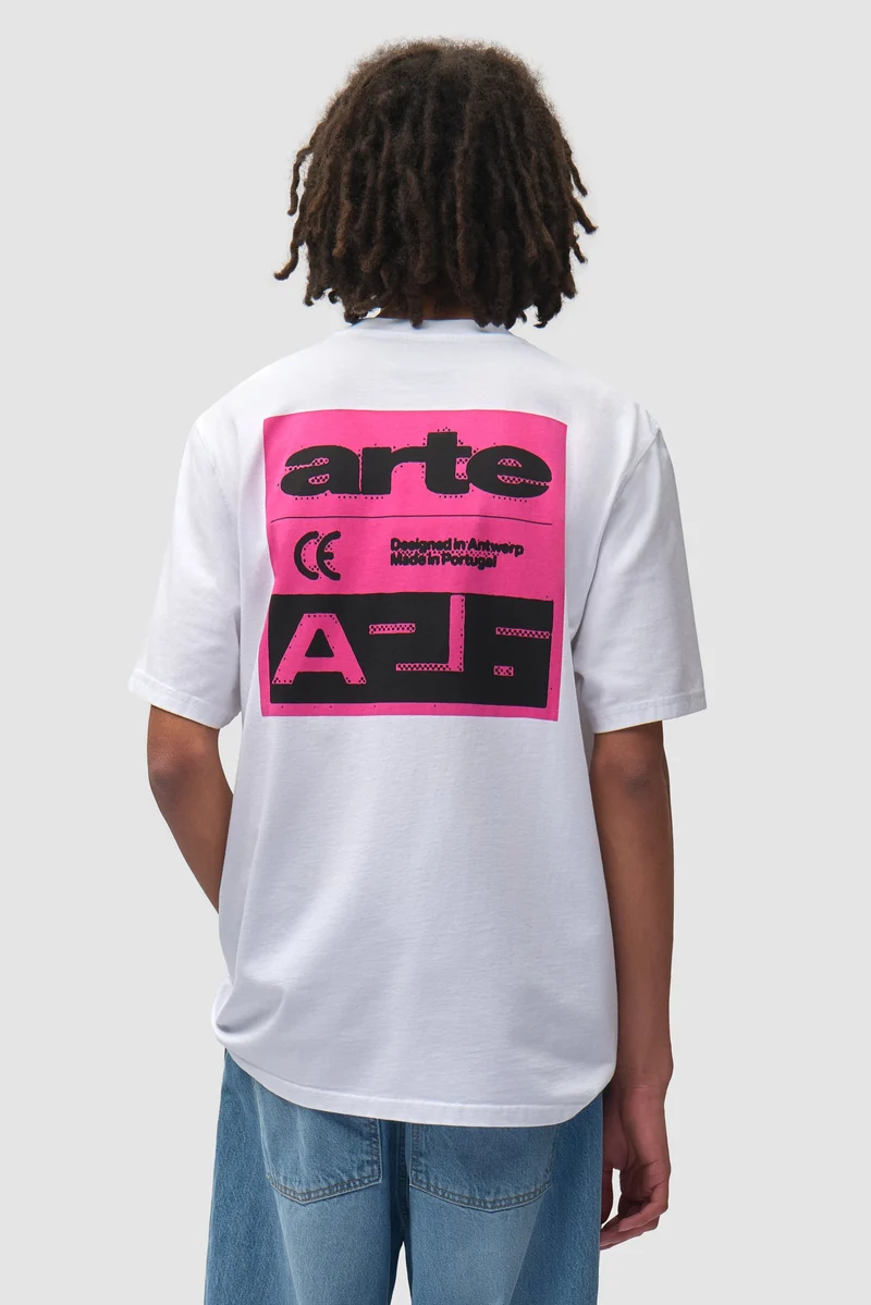Arte Antwerp PINK SERIAL S/S TEE White