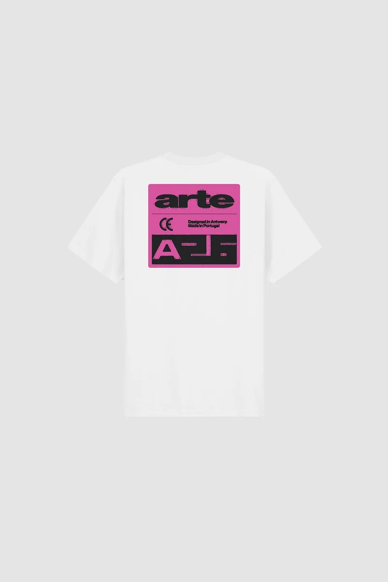 Arte Antwerp PINK SERIAL S/S TEE White