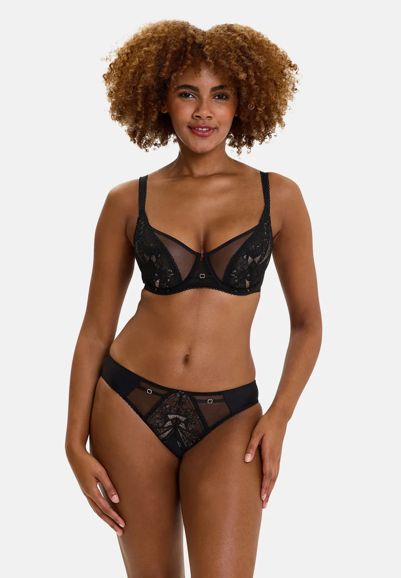 Slip Désiré Noir & Lurex Cuivré