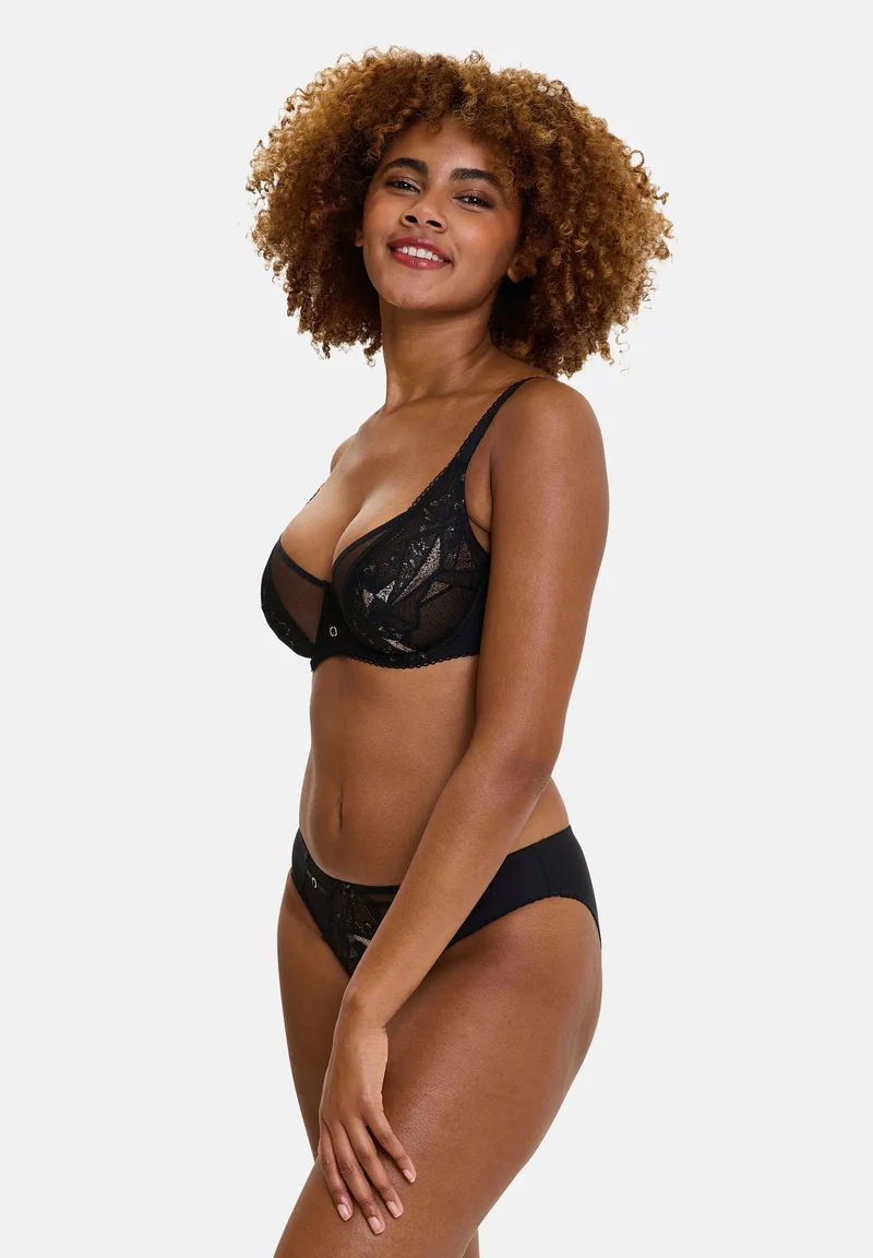 Slip Désiré Noir & Lurex Cuivré