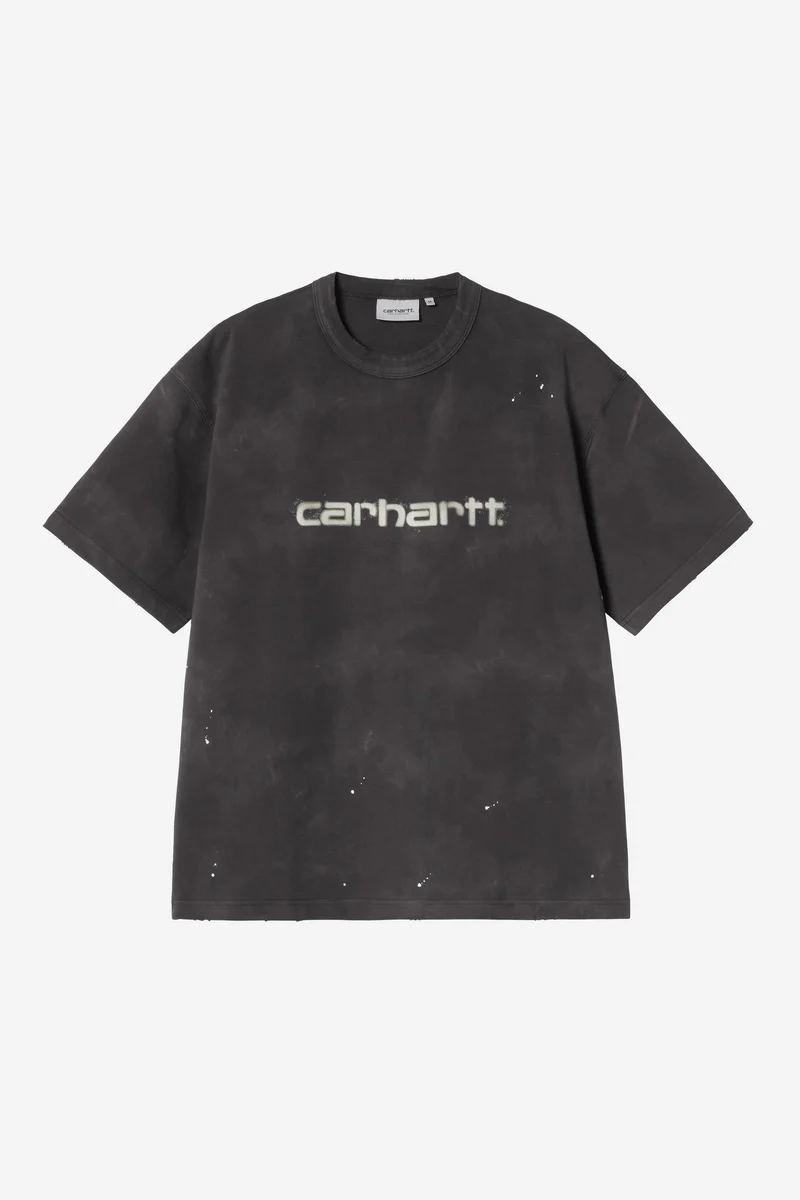 Carhartt Wip PAINTER S/S TEE Black destroy wash splatter