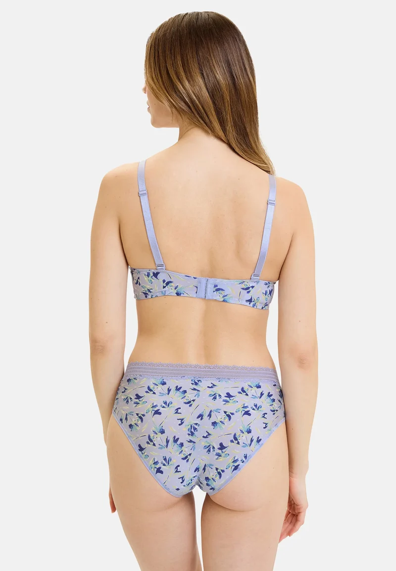 Slip Agathe Fantaisie Fleurs Mauves