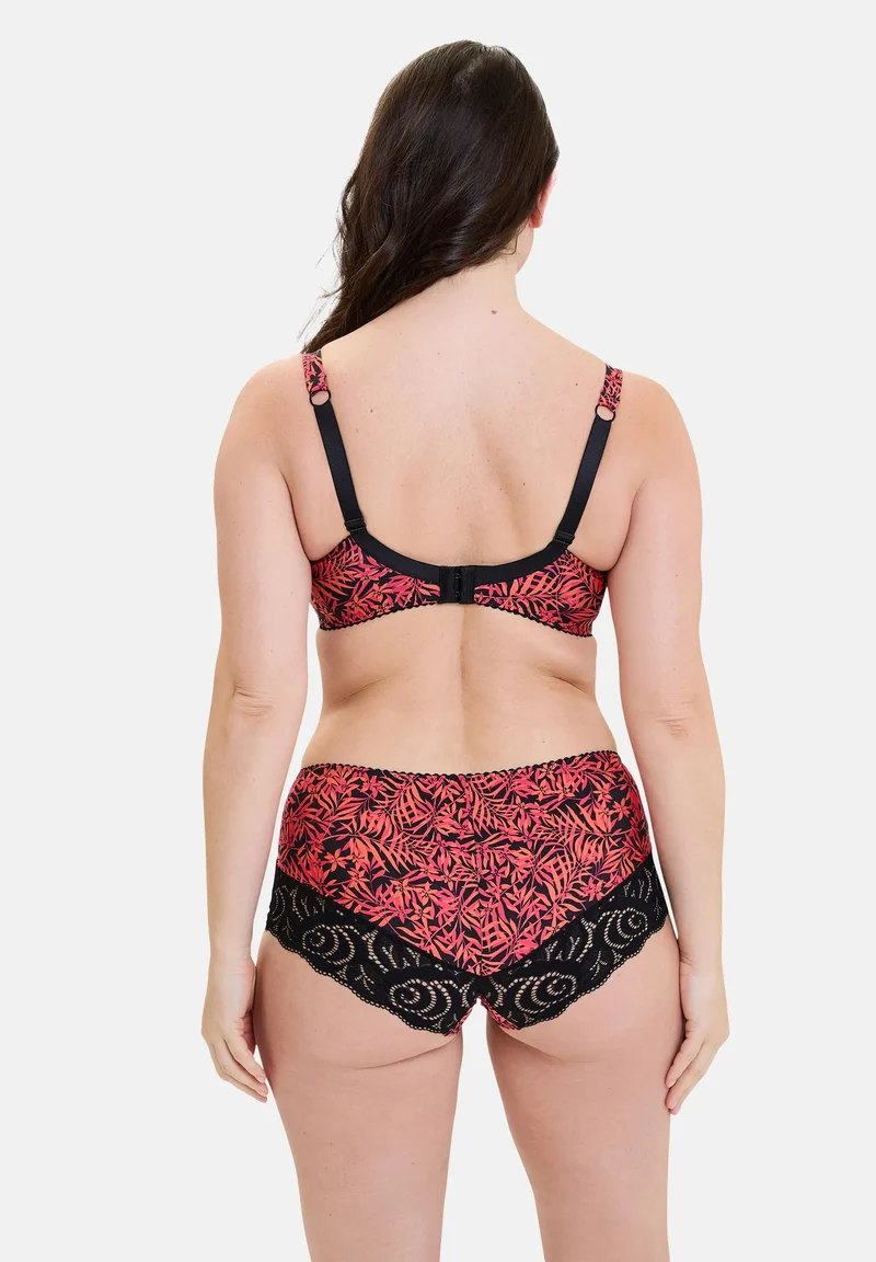 Shorty Amélie Print Feuillage Corail
