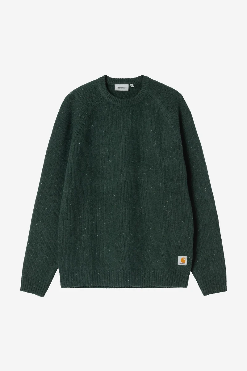 Carhartt Wip ANGLISTIC SWEATER Speckled Dark Scarab