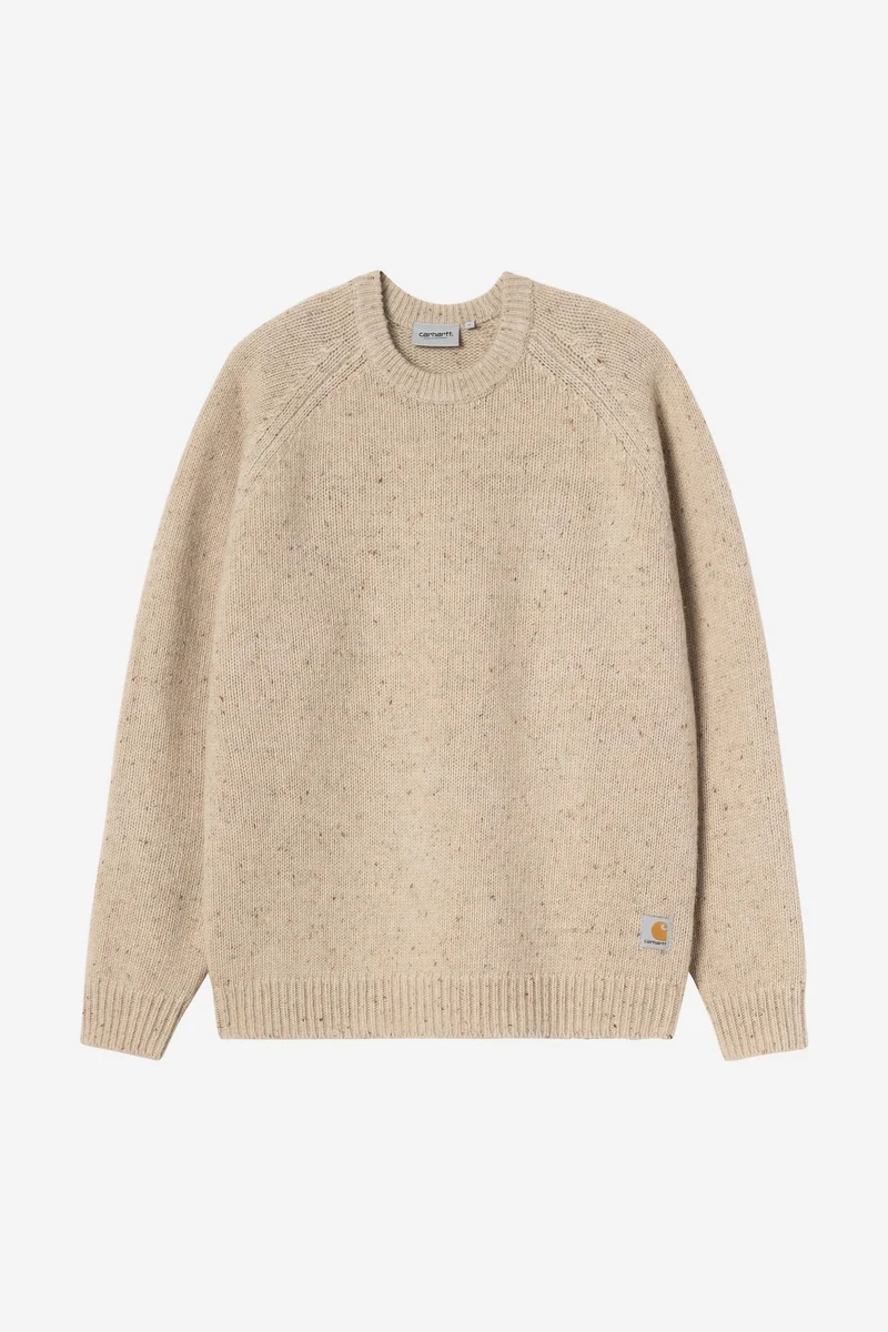 Carhartt Wip ANGLISTIC SWEATER Speckled Fleur de Sel