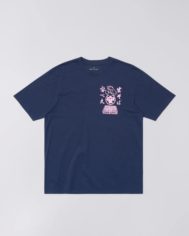 Edwin SOBA YASUBE S/S TEE Maritime Blue