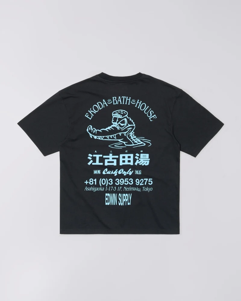 Edwin EKODA BATH HOUSE S/S TEE Black