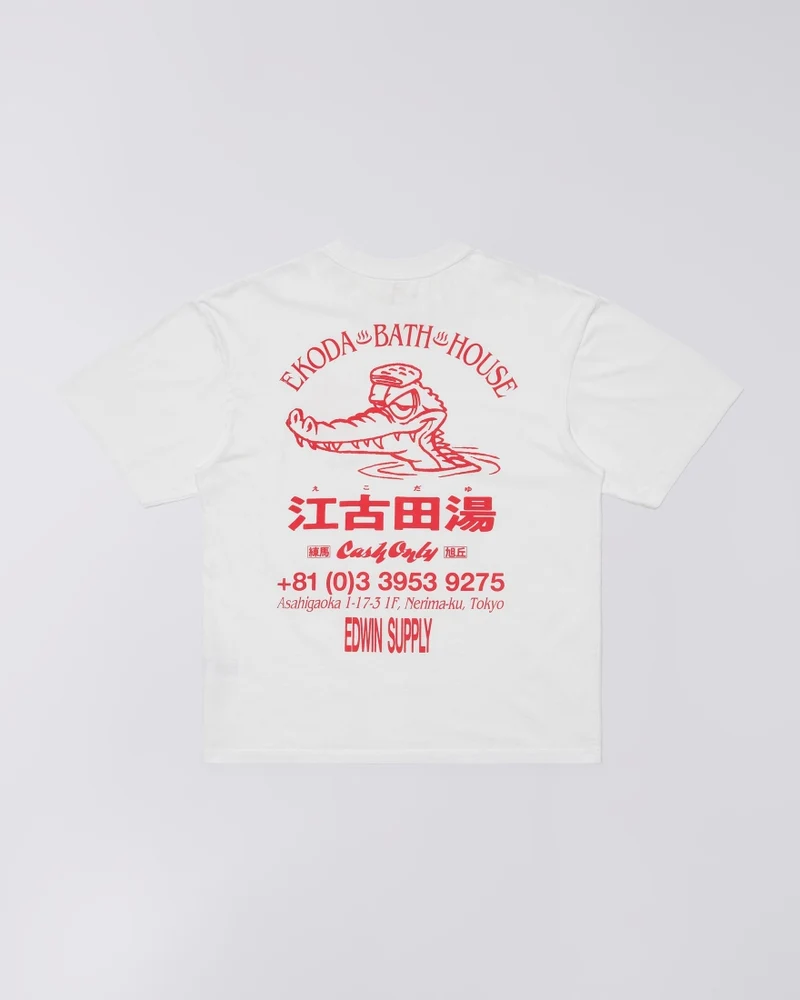 Edwin EKODA BATH HOUSE S/S TEE White