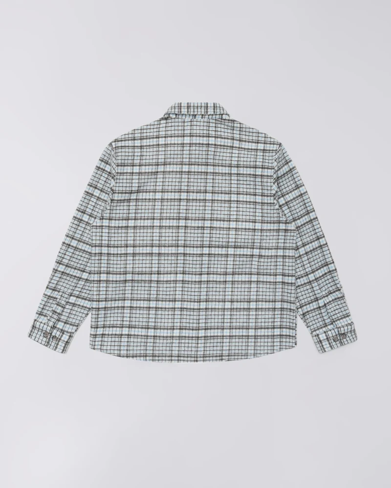 Edwin JULIUS L/S SHIRT Blue / Grey