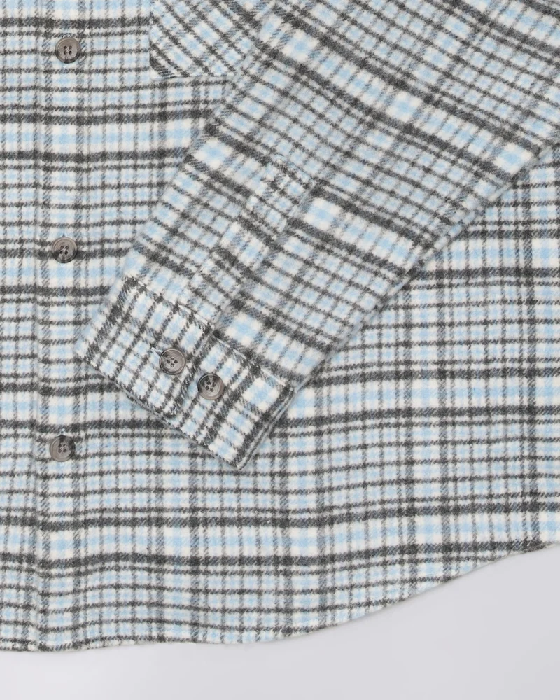 Edwin JULIUS L/S SHIRT Blue / Grey