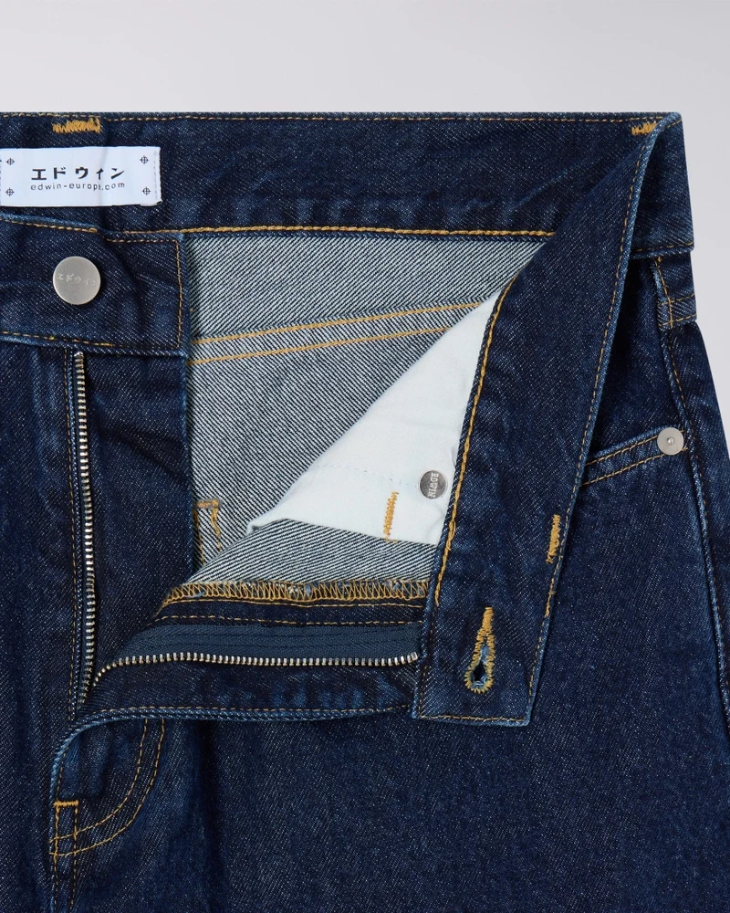 Edwin COSMOS PANT Blue Dark Marble Wash