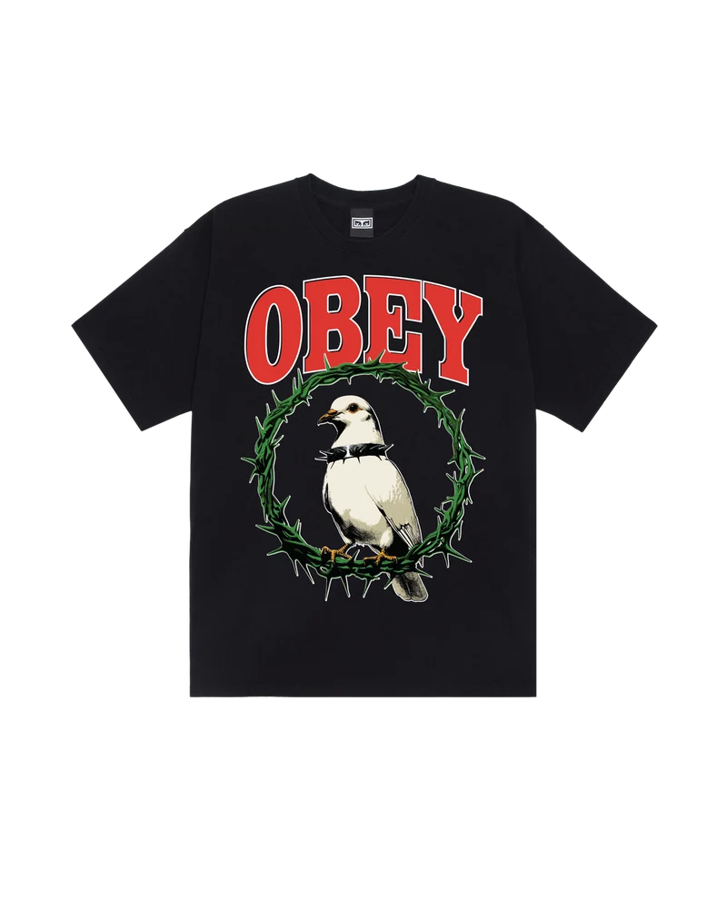 OBEY THORNS OF PEACE OVERSIZED T-SHIRT BLACK