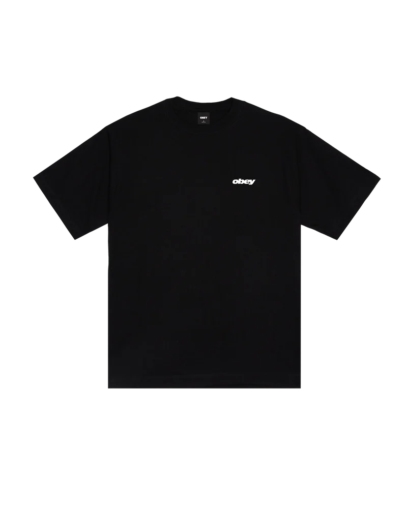 OBEY INTERCONTINENTAL HEAVYWEIGHT T-SHIRT BLACK