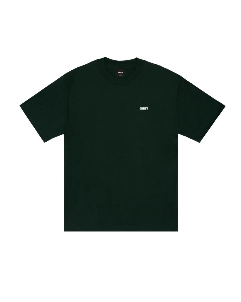 OBEY QUARTER EYE ICON HEAVYWEIGHT T-SHIRT FOREST GREEN