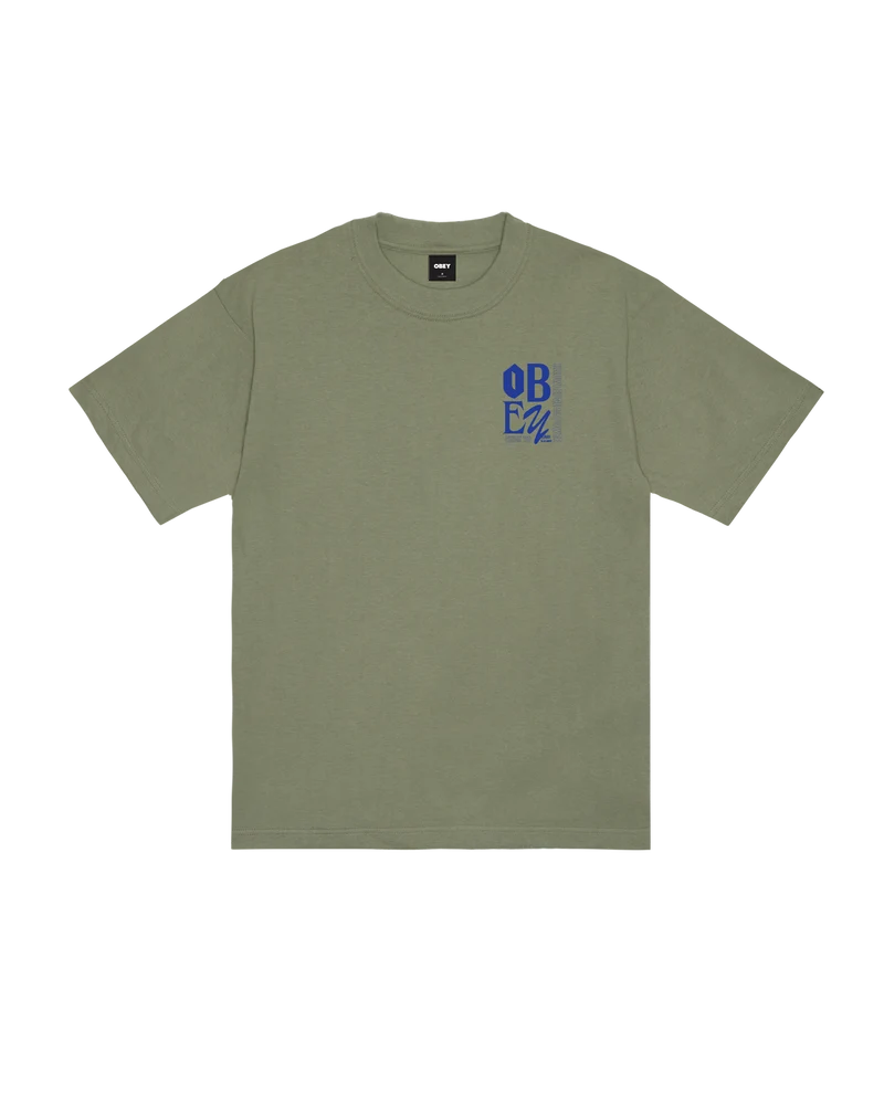 OBEY KNOWLEDGE HEAVYWEIGHT T-SHIRT DESERT GREEN