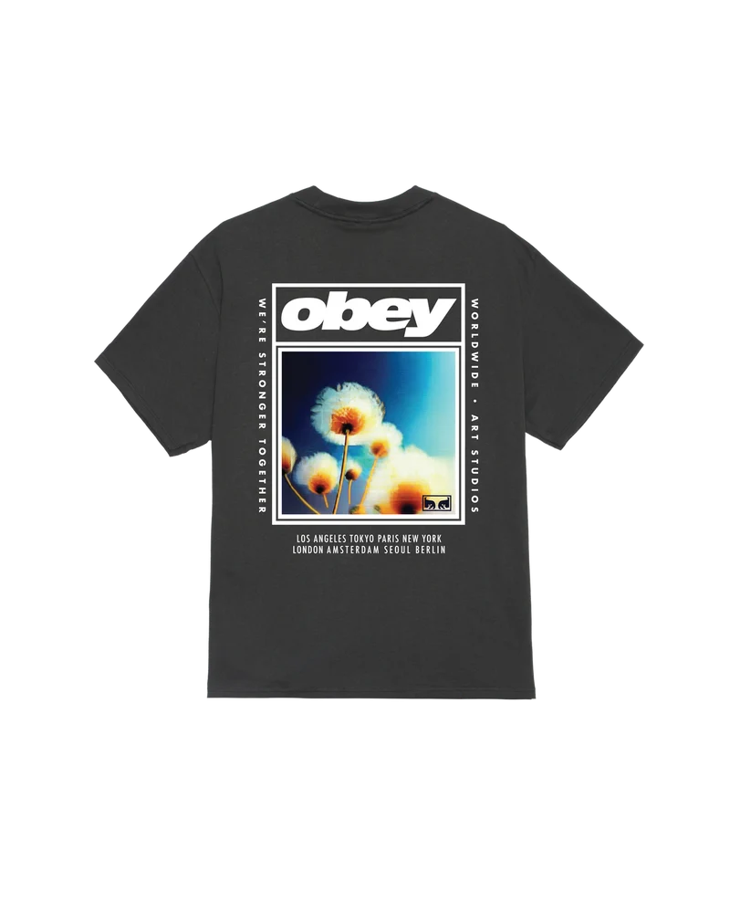 OBEY STRONGER TOGETHER CLASSIC T-SHIRT VINTAGE BLACK