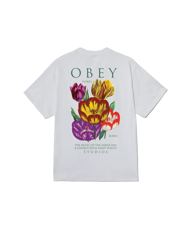 OBEY FLORES ROBUS CLASSIC T-SHIRT WHITE