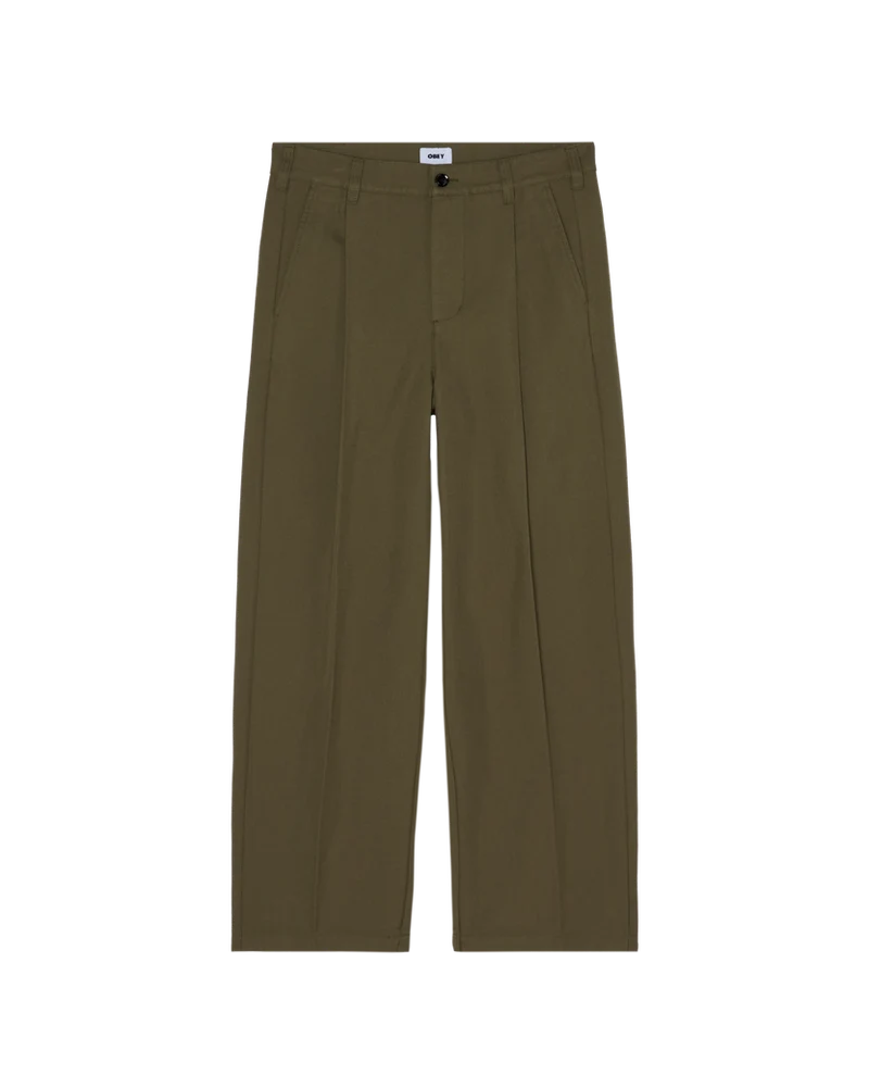 OBEY DEAN PLEATED PANT STONE GRAY