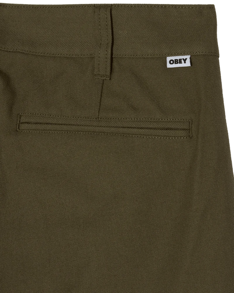 OBEY DEAN PLEATED PANT STONE GRAY