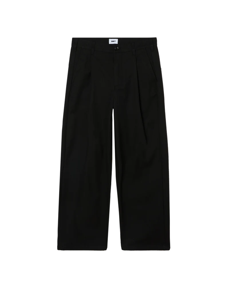 OBEY DEAN PLEATED PANT BLACK